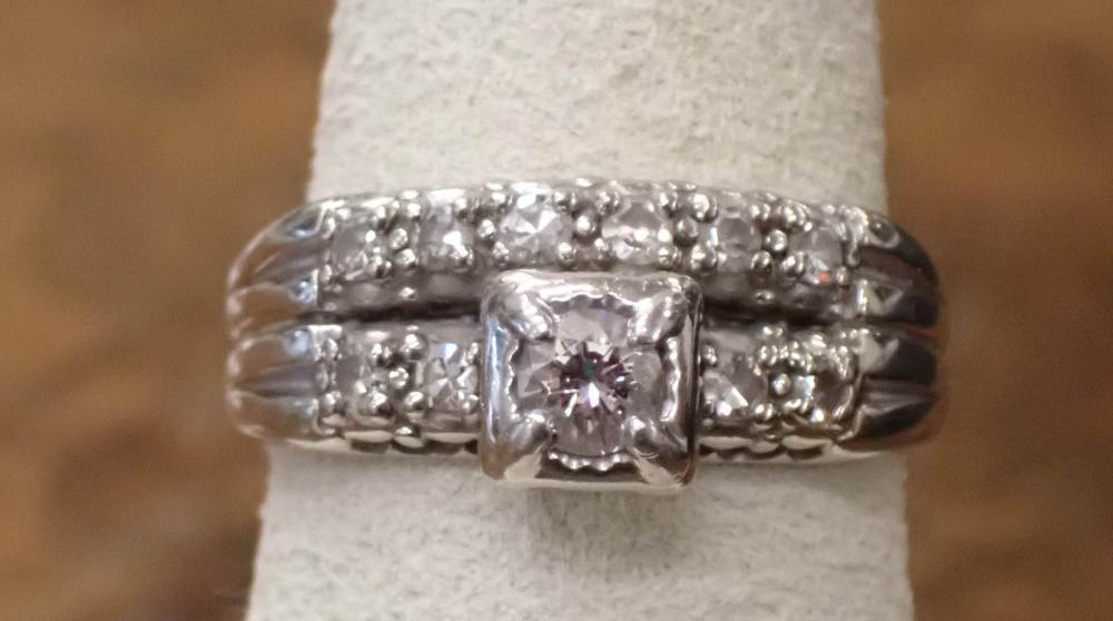 DIAMOND AND FOURTEEN KARAT GOLD