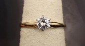 DIAMOND AND FOURTEEN KARAT GOL
