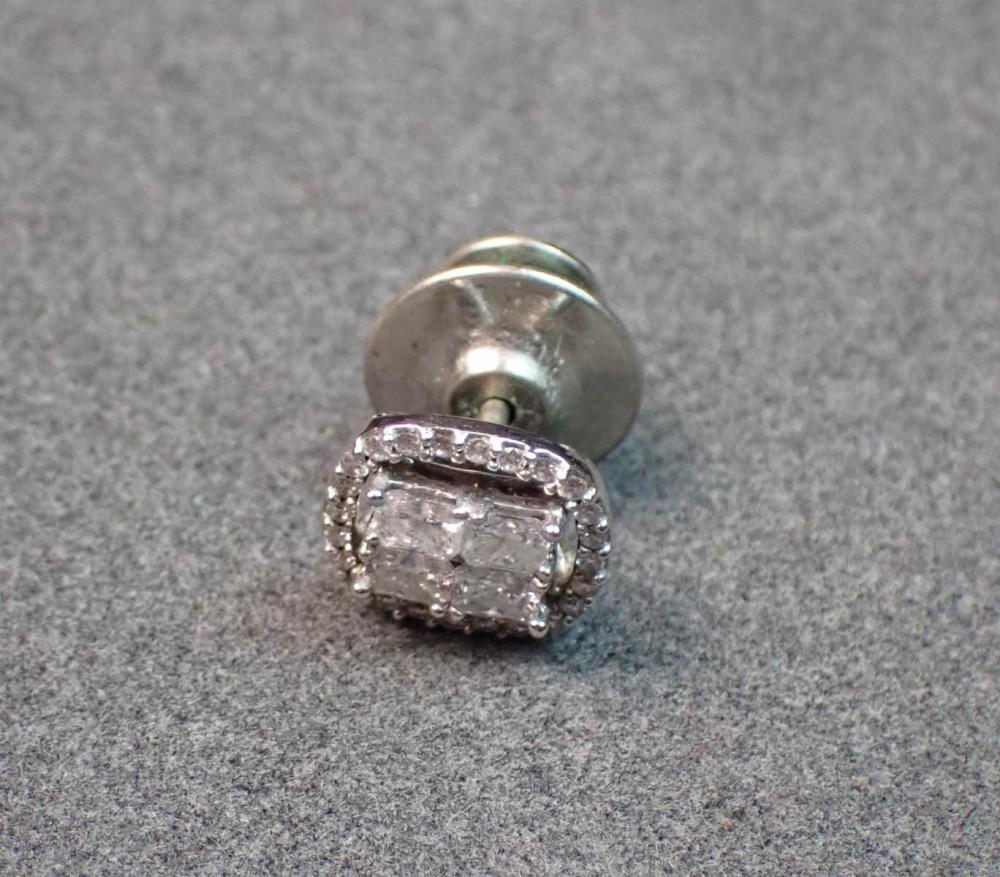 DIAMOND AND FOURTEEN KARAT GOLD TIE