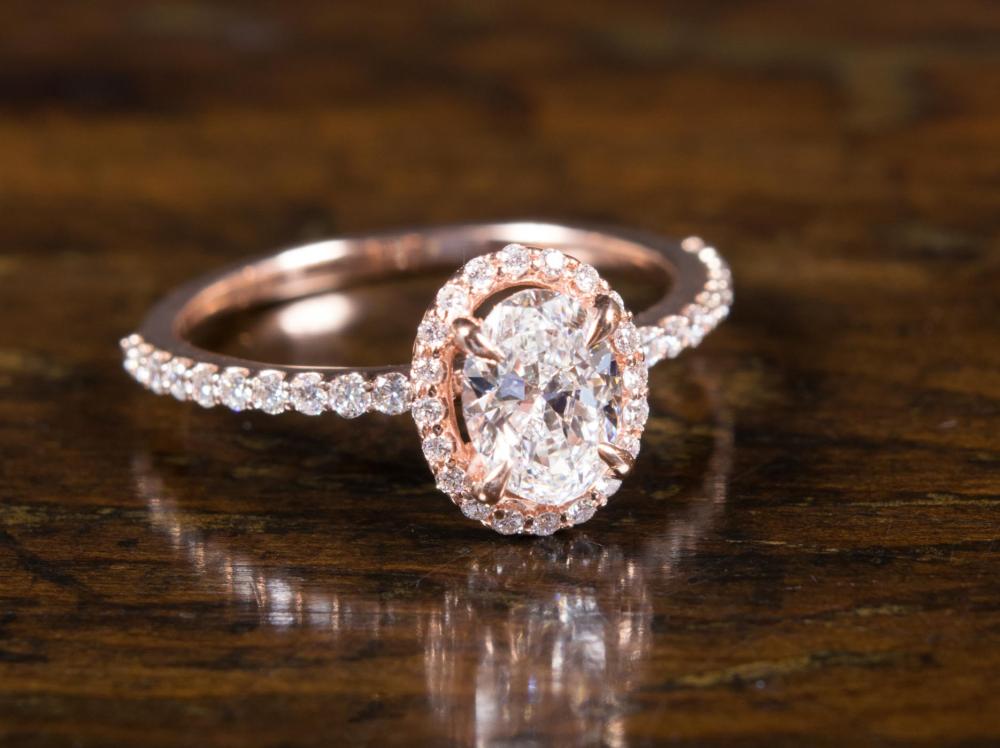 DIAMOND AND FOURTEEN KARAT ROSE
