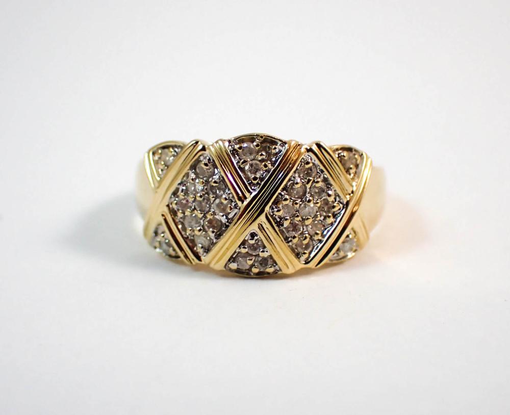 DIAMOND AND FOURTEEN KARAT TWO-TONE
