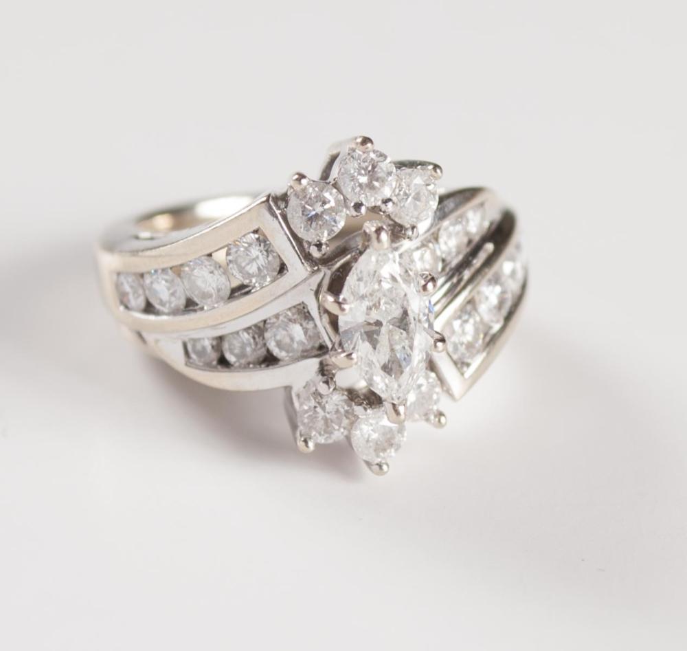 DIAMOND AND FOURTEEN KARAT WHITE