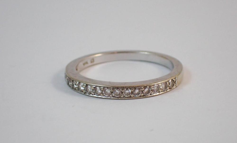 DIAMOND AND FOURTEEN KARAT WHITE