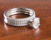 DIAMOND AND FOURTEEN KARAT WHI