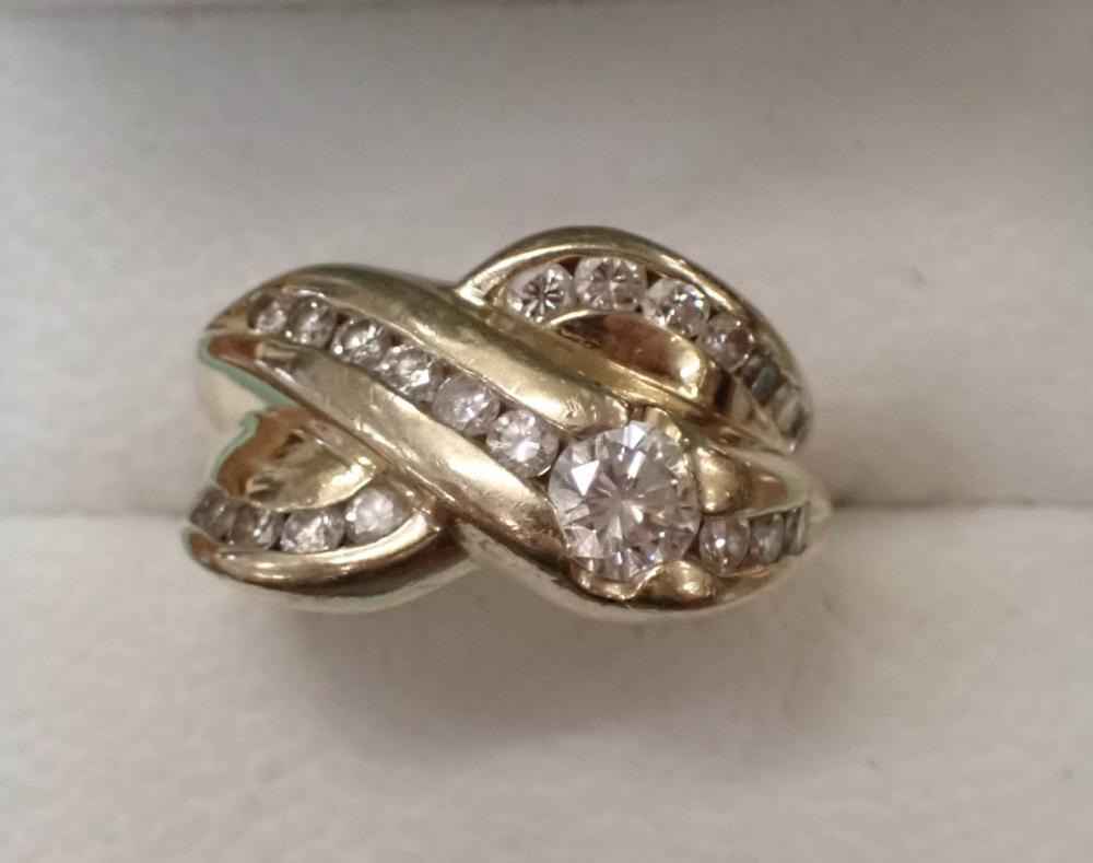 DIAMOND AND FOURTEEN KARAT YELLOW