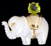 Diamond and Gem Set Elephant P