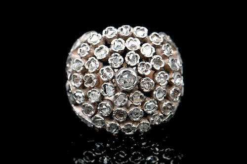 DIAMOND AND GOLD RINGDepicting a