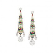 DIAMOND AND MULTIGEM EARRINGS