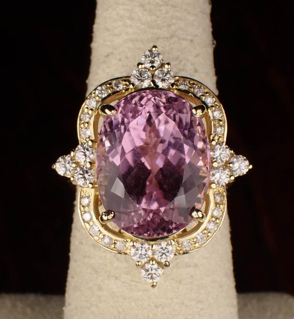 DIAMOND AND PINK KUNZITE