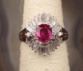 DIAMOND AND PINK SAPPHIRE BALL