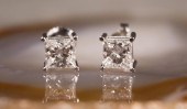 DIAMOND AND PLATINUM EAR STUDS