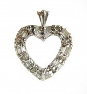 DIAMOND AND PLATINUM HEART PEN