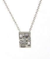 DIAMOND AND PLATINUM PENDANT N