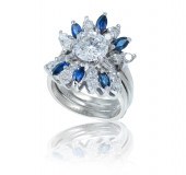 DIAMOND AND SAPPHIRE BRIDAL SE