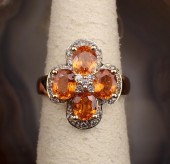 DIAMOND AND SPESSARTITE GARNET