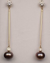 DIAMOND AND TAHITIAN BUTTON PE
