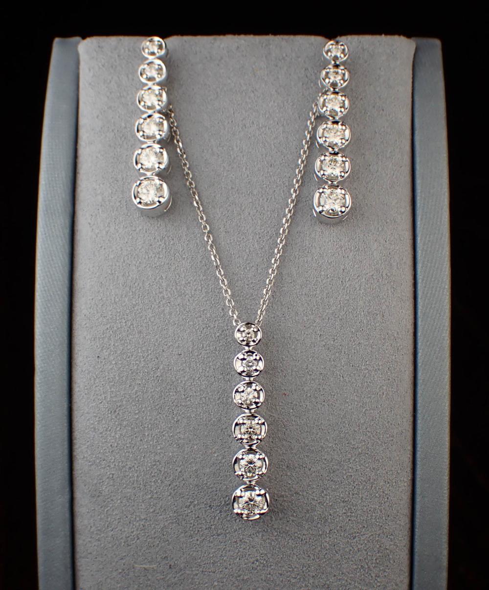 DIAMOND AND WHITE GOLD NECKLACE AND