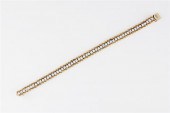 Diamond and yellow gold bracel