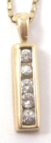 DIAMOND AND YELLOW GOLD PENDANT