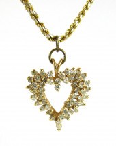 DIAMOND AND YELLOW GOLD PENDAN