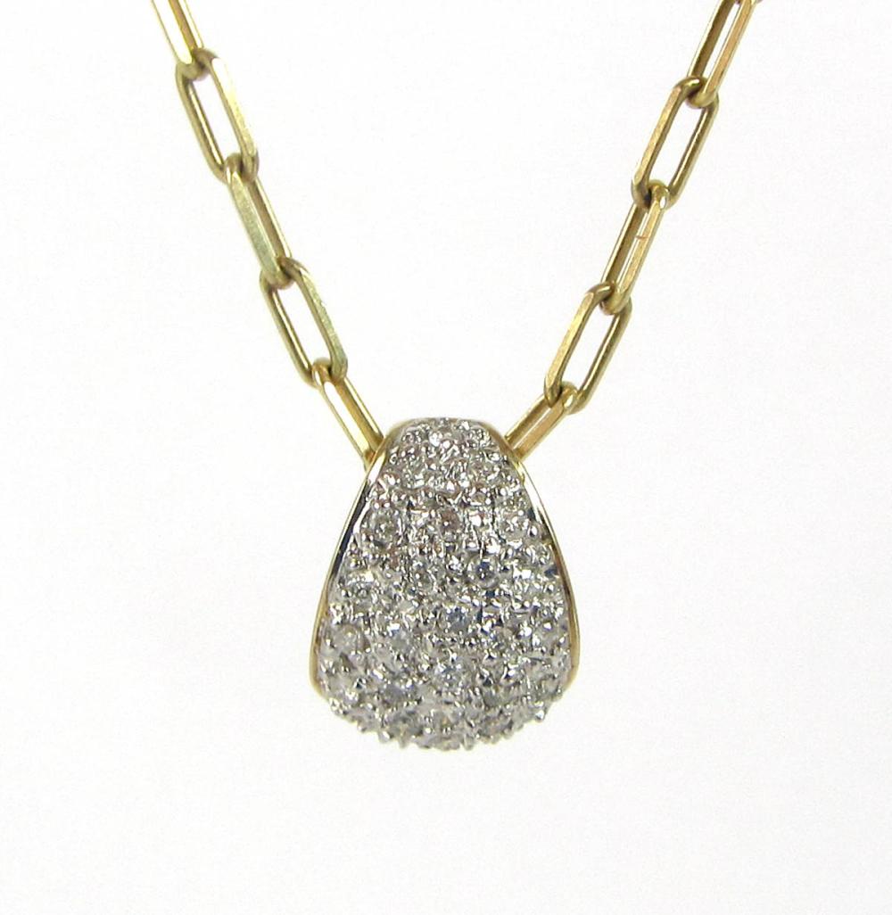 DIAMOND AND YELLOW GOLD PENDANT