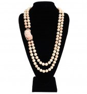 DIAMOND, ANGEL SKIN CORAL, 14K