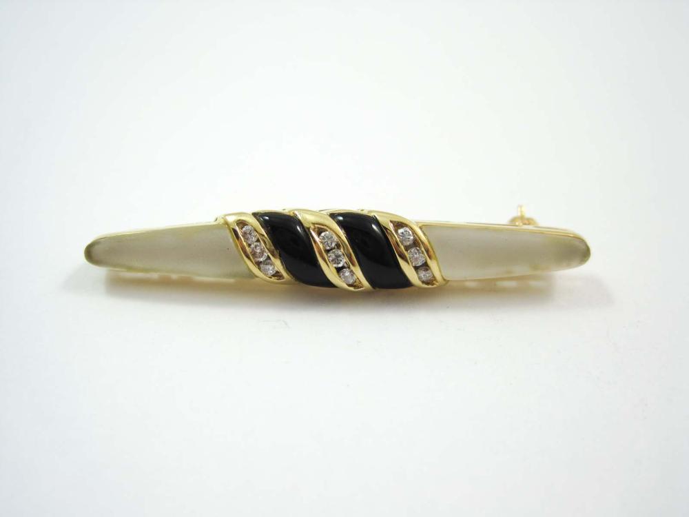DIAMOND, BLACK ONYX AND