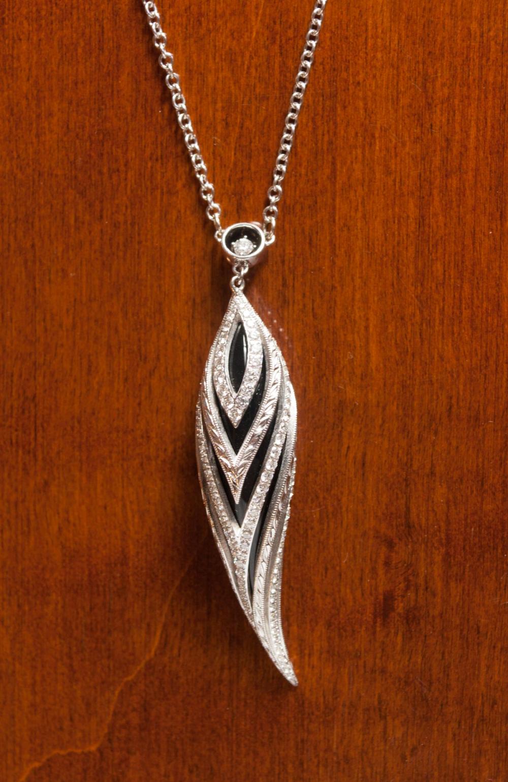 DIAMOND, BLACK ONYX AND WHITE