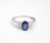 DIAMOND, BLUE SAPPHIRE AND EIG
