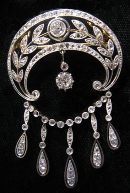 Diamond chatelaine brooch   