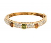 DIAMOND, CITRINE & PERIDOT 18K