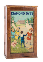 DIAMOND DYES WOODEN DISPLAY CA