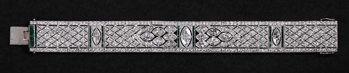 Diamond & Emerald Bracelet 14 K