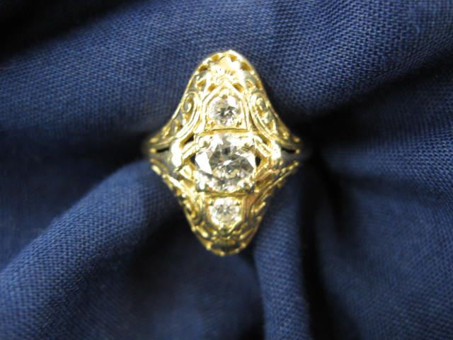 Diamond Filigree Ring a trio of