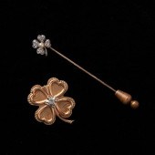 DIAMOND FOUR LEAF CLOVER GOLD