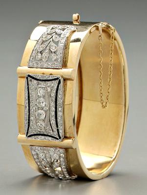 Diamond gold bangle bracelet, 168