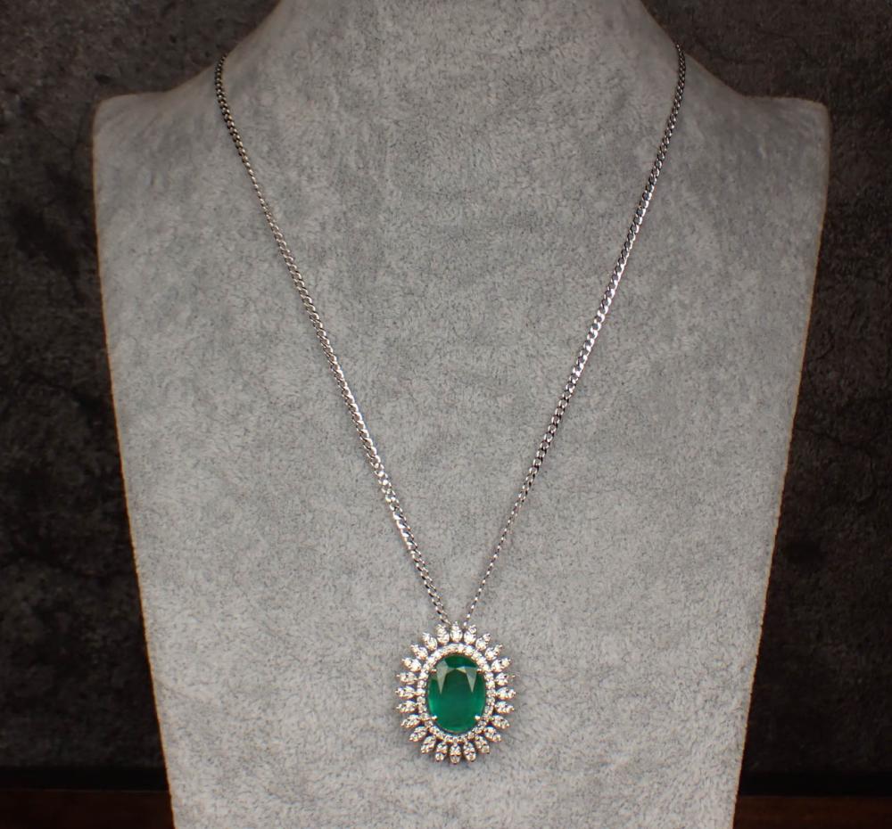 DIAMOND, GREEN EMERALD AND GOLD