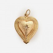 DIAMOND HEART LOCKET IN 14KA 1