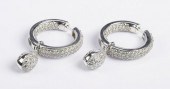 DIAMOND HOOP EARRINGS WITH DRO
