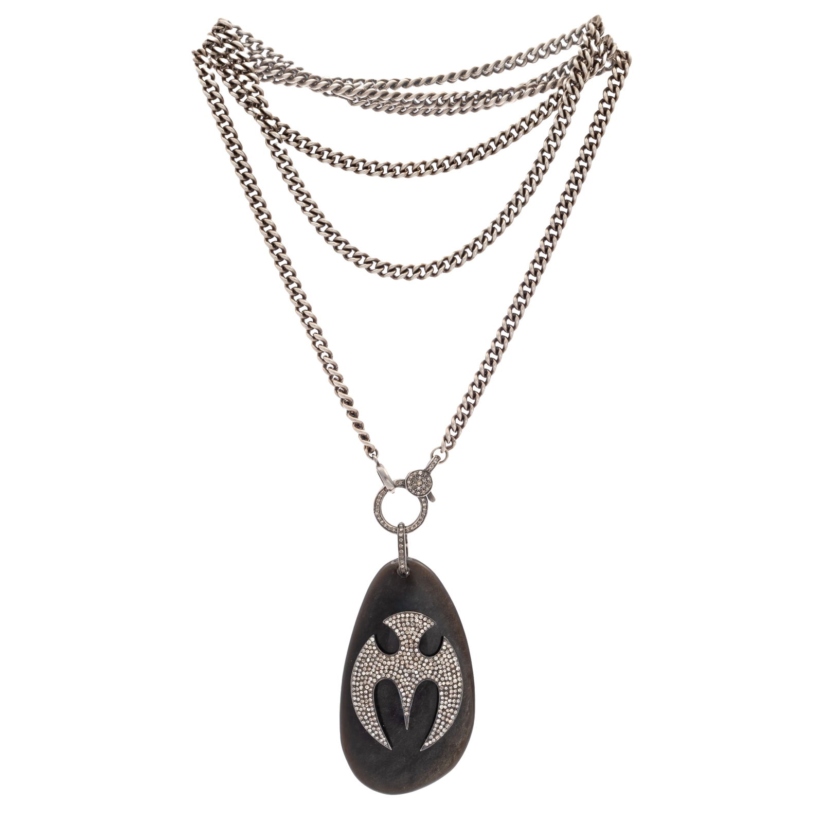 DIAMOND, LABRADORITE, STERLING
