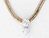 Diamond necklace two round Eur