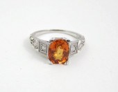 DIAMOND, ORANGE SAPPHIRE AND P
