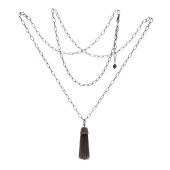 DIAMOND, PATINATED STERLING SI