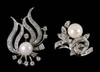 Diamond, pearl pin and ring: each