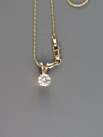 Diamond Pendant .68 carat round