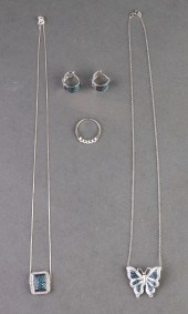 DIAMOND PENDANT NECKLACES, EAR