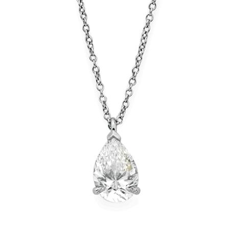 Diamond Pendant with Chain, Tiffany