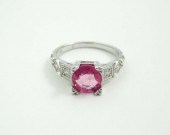 DIAMOND, PINK SAPPHIRE AND FOU