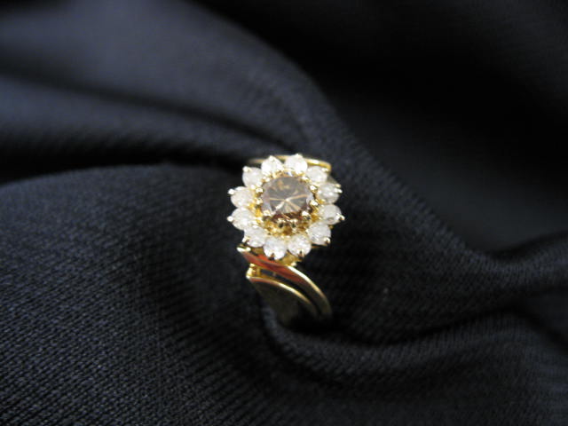 Diamond Ring fancy champagne .60