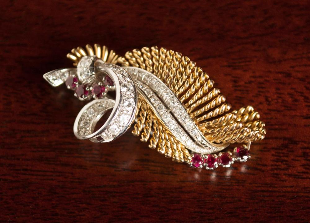 DIAMOND, RUBY AND EIGHTEEN KARAT